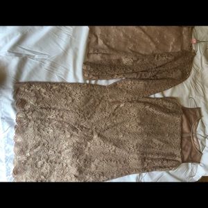 Gold Lace detail dress